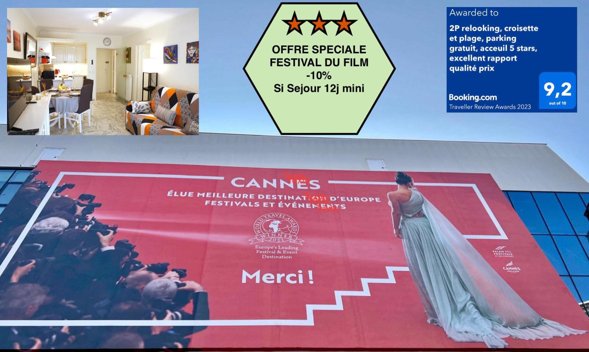 Offre Speciale Festival Film Si Sejour Superieur 12J , 2P Croisette, Grande Terrasse, Parking Gratuit, Calme, Accueil 5 Etoiles, Excellent Rapport Qualite-Prix Cannes Exterior photo